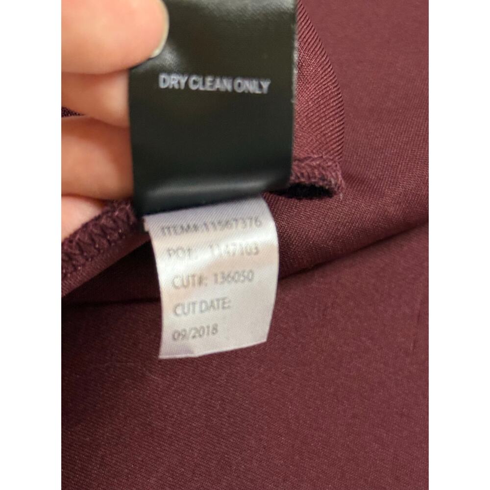 Torrid Burgundy Flocked Floral Skater Dress 20 - Picture 8 of 8